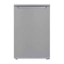 Bolero CoolMarket TT 107 Inox Mini réfrigérateur d'une capacité de 107 litres, couleur Inox, classe E, température réglable, bac à légumes, tiroir de congélation et faible niveau sonore.