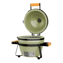 Dragonfire 3200 Kamado Barbacoa de carbón cerámica 32 cm diámetro con resistencia hasta 1000º, soporte de hierro fundido y control de flujo de aire.