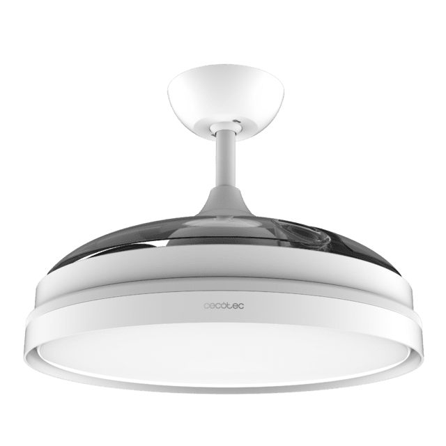 Ventilatore da soffitto con pale a scomparsa e lampada EnergySilence Aero 4280 Invisible White. 40 W, Diametro 42" (106 cm), Timer, 3 tonalità di luce, funzione estate-inverno