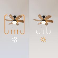 EnergySilence Aero 360 Black&Wood Ventilatore da soffitto, 50 W e 36” con lampada, 3 velocità, 6 pale reversibili, modalità winter-summer con uso facile.