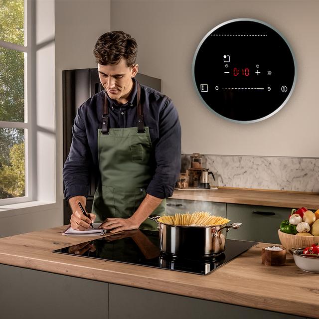 Bolero Squad I 4800 TotalFlex Piano cottura a induzione a 2 zone TotalFlex, potenza massima di 7400 W, 9 livelli con funzione Booster, Timer, Spia di calore residuo, Kid Lock, Spegnimento automatico di sicurezza, Touch Slider Control.
