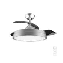 EnergySilence Aero 4300 Invisible Steel Ventilatore da soffitto da 35 W, 6 velocità, pale a scomparsa, telecomando e luce LED con 3 intensità